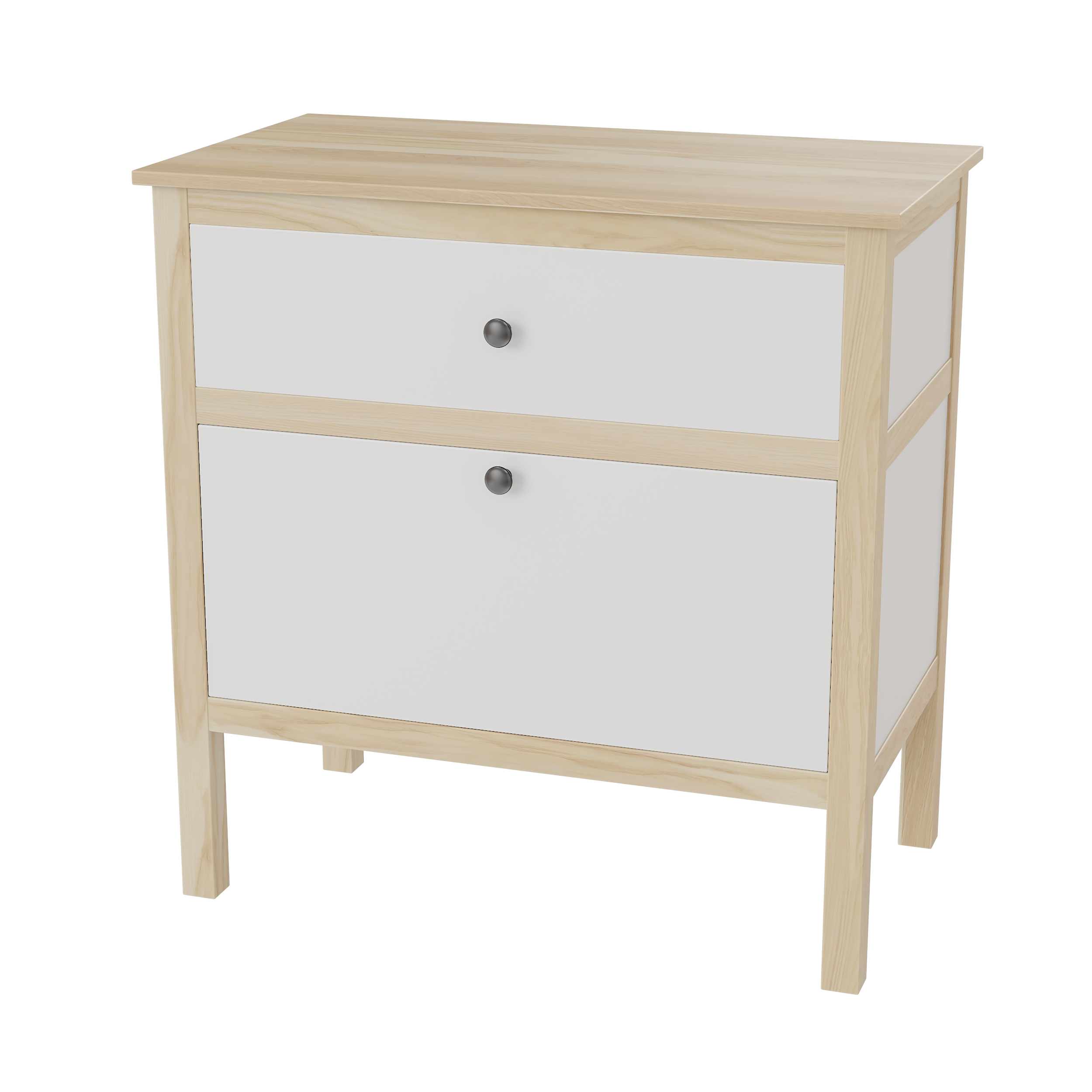 Тумба 800 мм каркас и столешница массив ясеня для накладной раковины, фасады эмаль с двумя ящиками