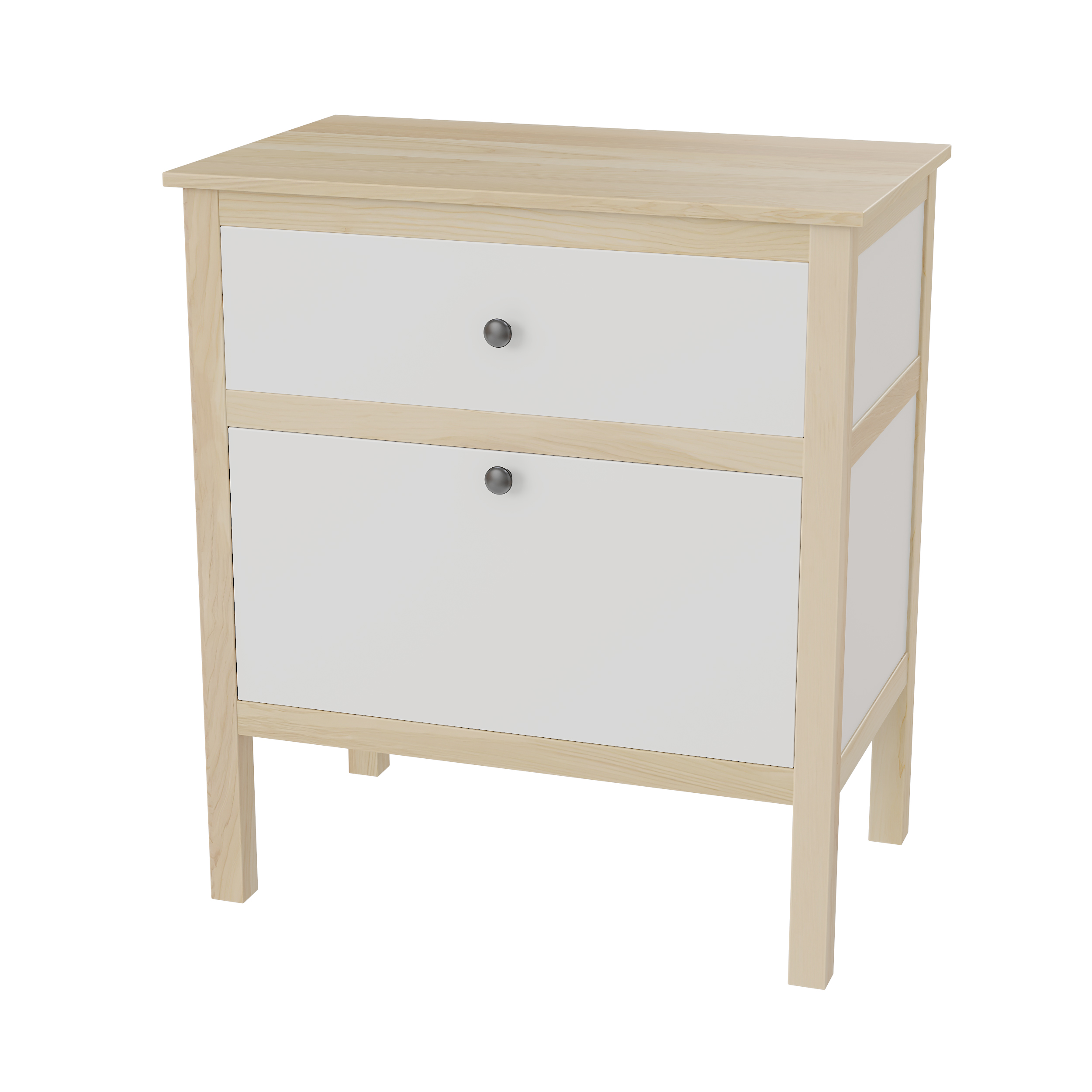 Тумба 730 мм каркас и столешница массив ясеня для накладной раковины, фасады эмаль с двумя ящиками